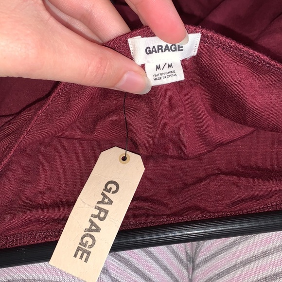 Garage Boatneck Maxi Dress Size M Burgundy - Picture 4 of 5